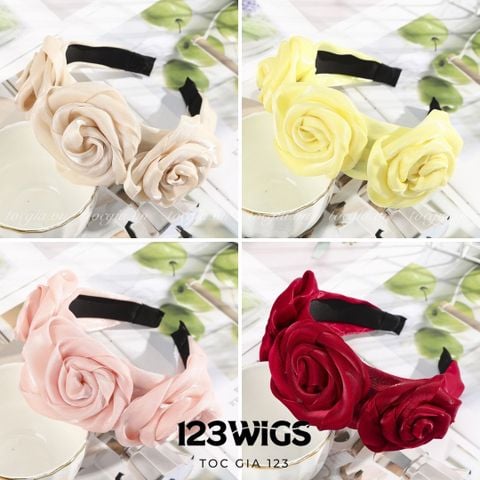 Cài tóc vải voan 3 bông SPK1006