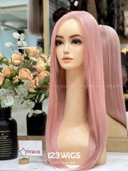 Tóc lưới Lace mái bay Thẳng - Ngang lưng - Màu hồng SL1012