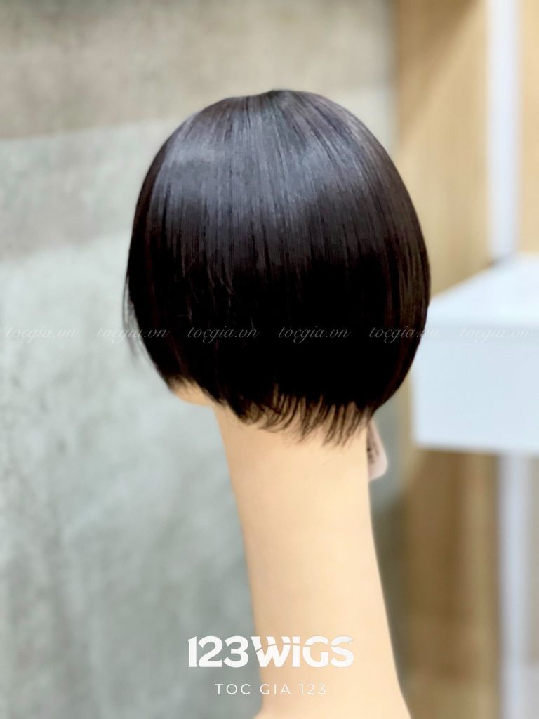 Tóc ngắn tém cúp mặt - mái thưa S1023