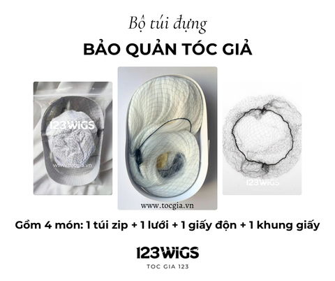 Bộ túi đựng bảo quản tóc giả 4 món