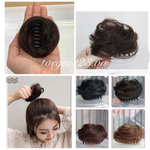 Búi có kẹp tóc thật