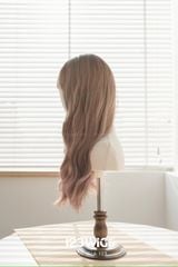 Tóc dài Xoăn sóng - Màu hồng khói S1007