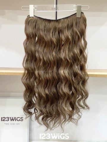 Phím kẹp chữ V xoăn sóng tóc thật 51061