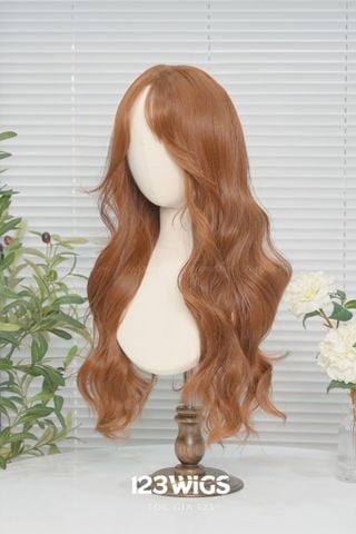 Tóc da Lace layer - mái bay xoăn gợn - Màu nâu cam SL1019