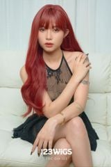 Tóc dài xoăn - Mái thưa - Màu đỏ S1044