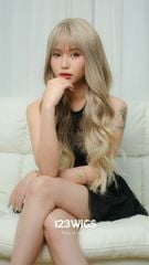 Tóc dài xoăn - Mái thưa - Màu balayage S1046