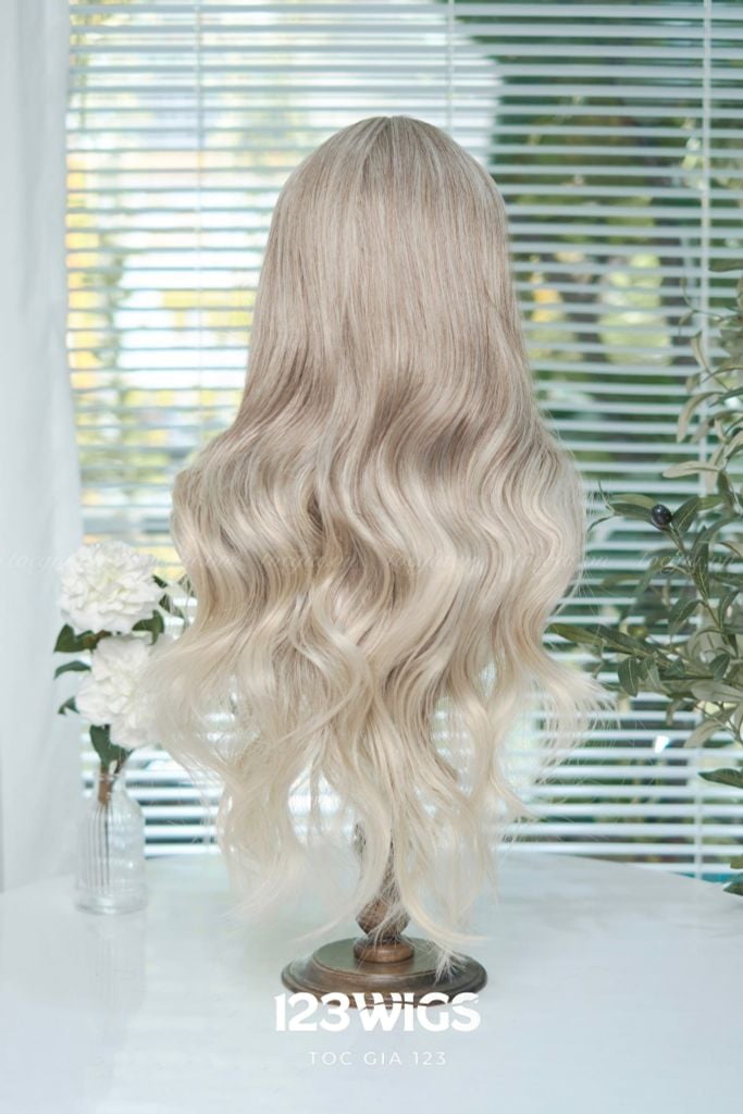 Tóc dài xoăn - Mái thưa - Màu balayage S1046