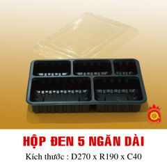 QQ-0023 - Hộp đen 5 ngăn dài