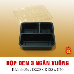 QQ-0026 - Hộp đen 3 ngăn vuông