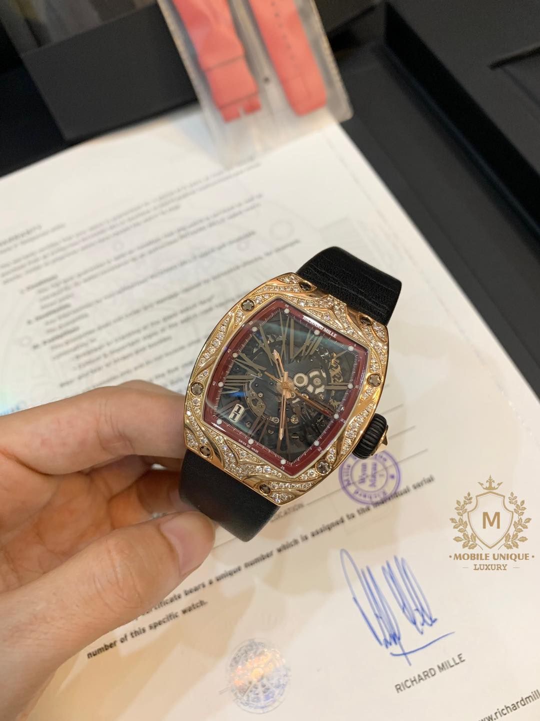 Richard Mille RM 023 Rose Gold Diamonds – Luxury Phone & Accessories