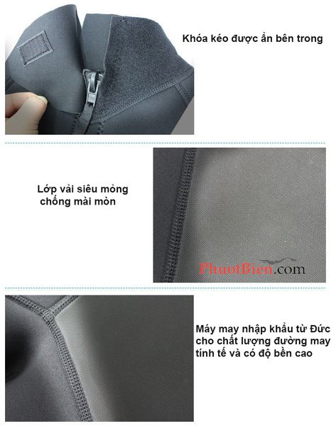 Bộ đồ lặn wetsuit chống nước 3mm