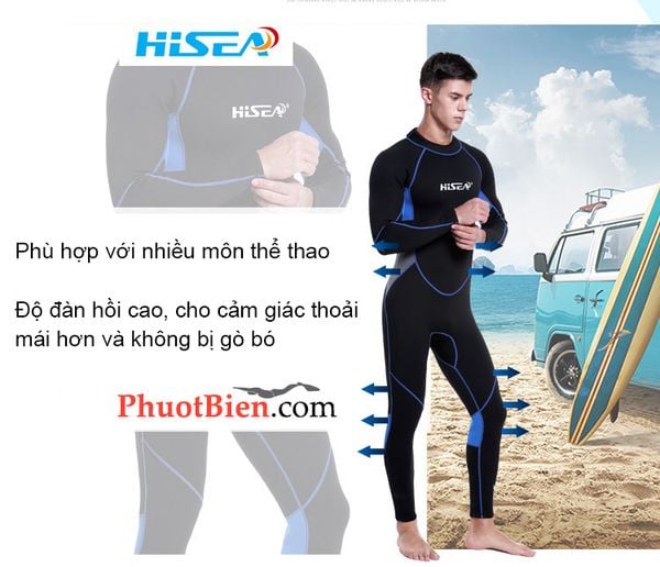 Quần áo bơi lặn giữ nhiệt wetsuit nam 3mm