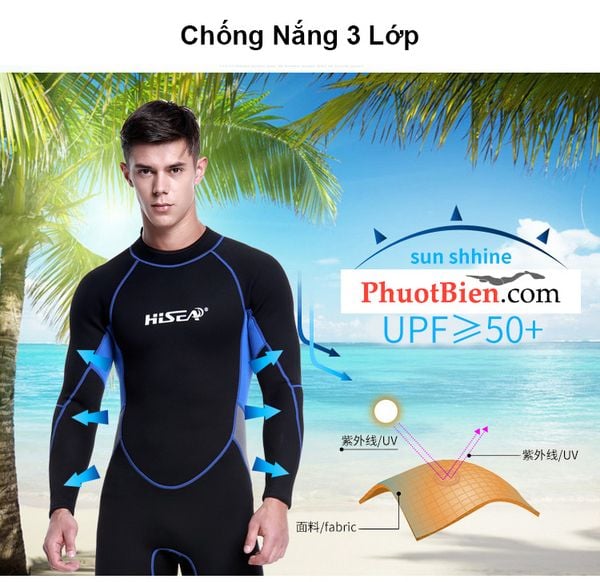 Bộ đồ lặn giữ nhiệt scuba Wetsuit 3mm