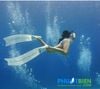 Chân Nhái Sợi Thủy Tinh Xuyên Sáng Transparent Freediving Leaderfins Màu Trắng ICE BI-FINS