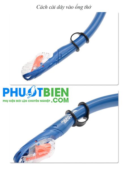 Dây chun nịt silicone hình số 8 buộc cố định ống thở với kính lặn