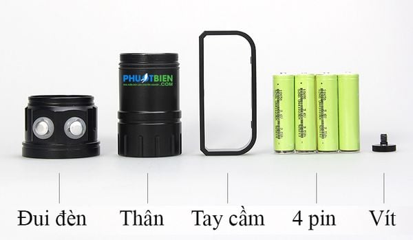 Đèn Pin Led Lặn Biển Chống Thấm Nước Đa Chức Năng FLashlight  QH14-7