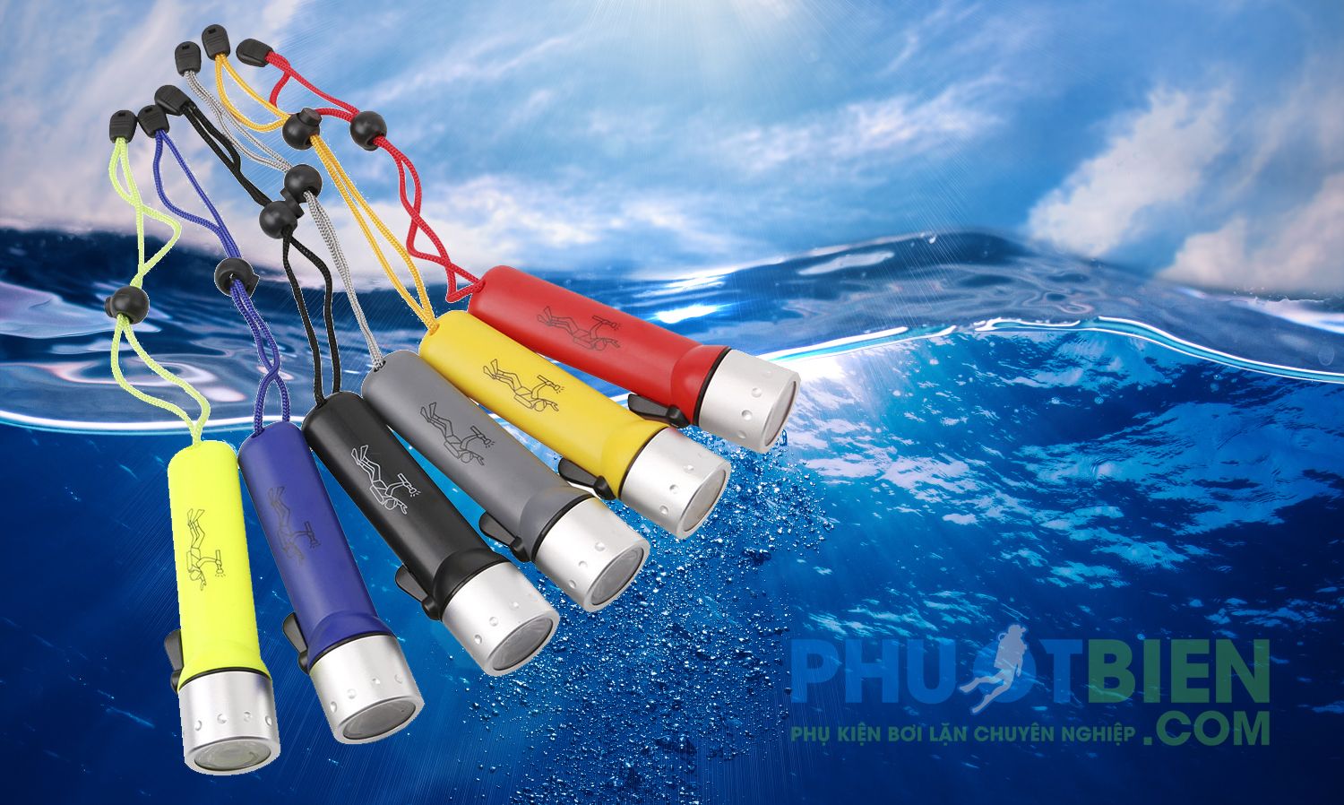 Đèn Pin Led Lặn Biển Chống Nước FlashLight Giá Rẻ - DL001