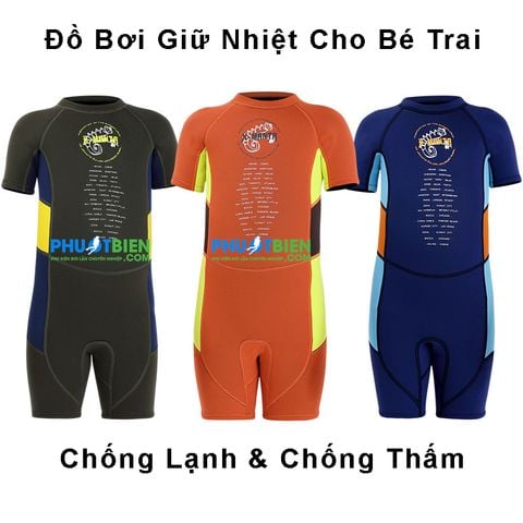  Đồ Bơi Giữ Nhiệt Cho Bé Trai 2-8 Tuổi - Wetsuit X-ManTa - ALT601 