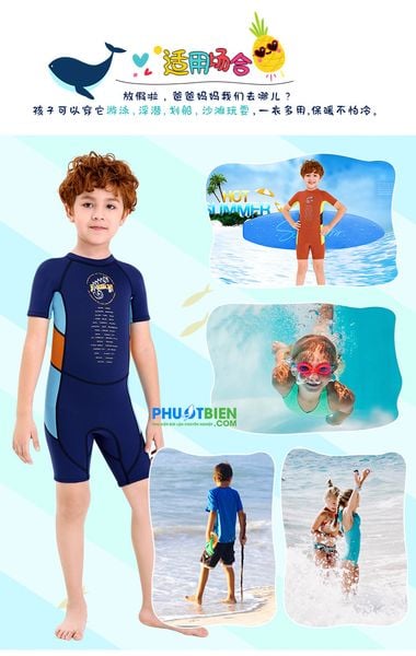 Đồ Bơi Giữ Nhiệt Cho Bé Trai Wetsuit X-Manta