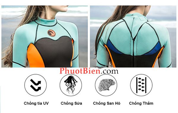 Quần áo bơi giữ nhiệt chống sứa wetsuit nữ