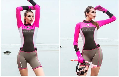  Quần Áo Bơi Lặn Giữ Nhiệt Wetsuit Nữ - ALN086 