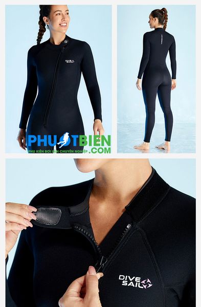 Đồ bơi lặn Wetsuit nữ giữ nhiệt 1.5 mm