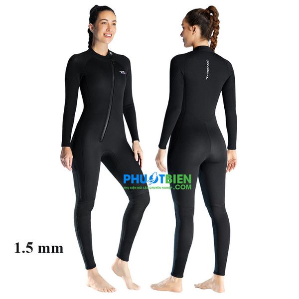 Đồ bơi lặn Wetsuit nữ giữ nhiệt 1.5 mm
