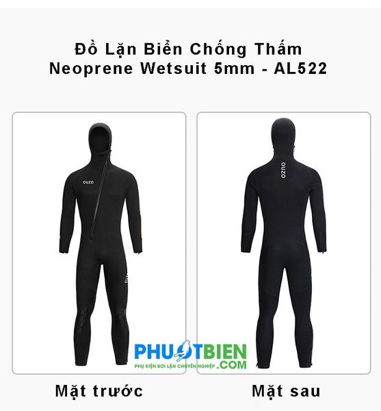 Đồ lặn giữ nhiệt chống thấm Wetsuit 5mm