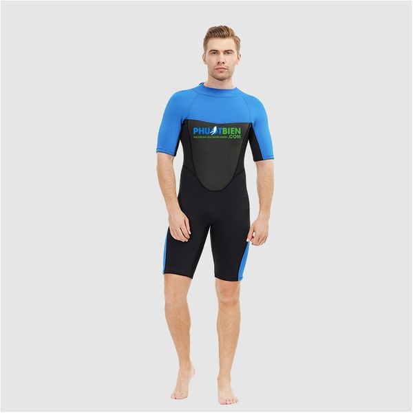 Đồ lặn wetsuit nam liền thân 1 mảnh dạng lửng 3mm