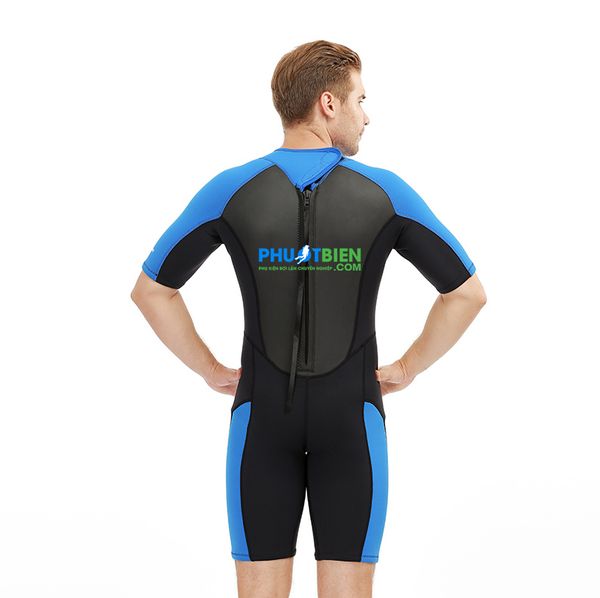 Đồ lặn wetsuit nam liền thân 1 mảnh dạng lửng 3mm