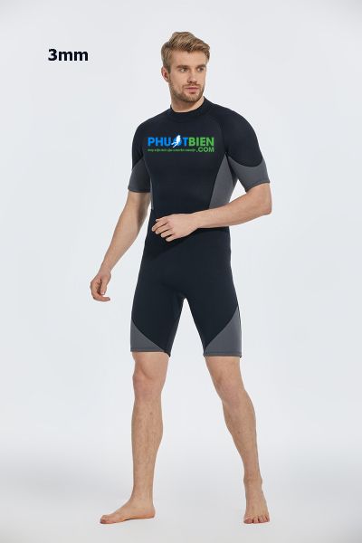 Đồ Lặn Giữ Nhiệt 1 Mảnh Dạng Lửng Scuba Diving Wetsuit 3mm