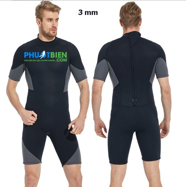 Đồ Lặn Giữ Nhiệt 1 Mảnh Dạng Lửng Scuba Diving Wetsuit 3mm