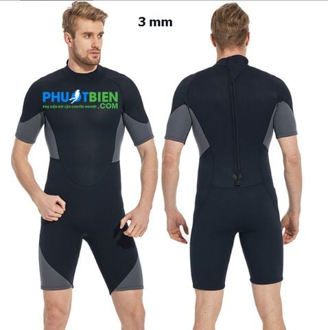  Đồ Lặn Liền Thân 1 Mảnh Dạng Lửng Wetsuit 3mm - AL006 