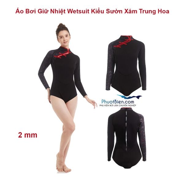 Wetsuit Bơi Lặn Giữ Nhiệt Sườn Xám