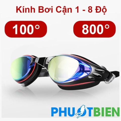 Kính Bơi Cận Chống Mờ Chống Lóa Tặng Kèm Bịt Tai & Bịt Mũi 