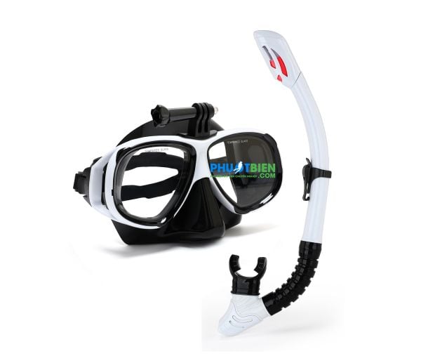 Kính lặn biển có giá gắn máy quay camera gopro