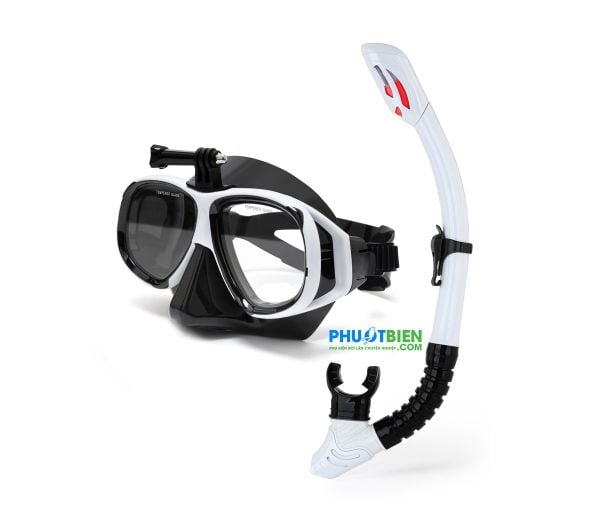 Kính lặn biển có giá gắn máy quay camera gopro