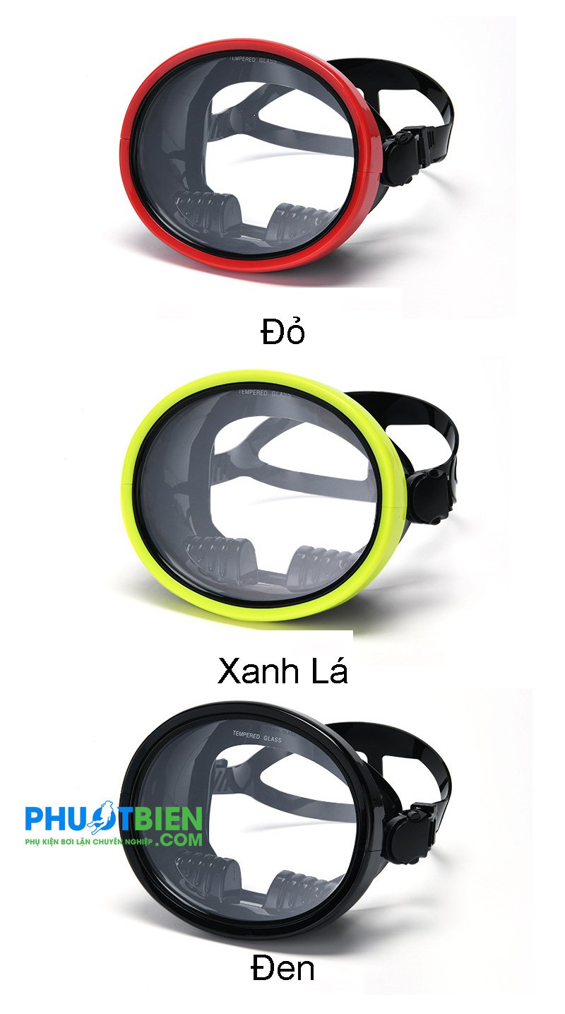 Kính lặn biển mắt tròn bầu dục elip classic diving mask