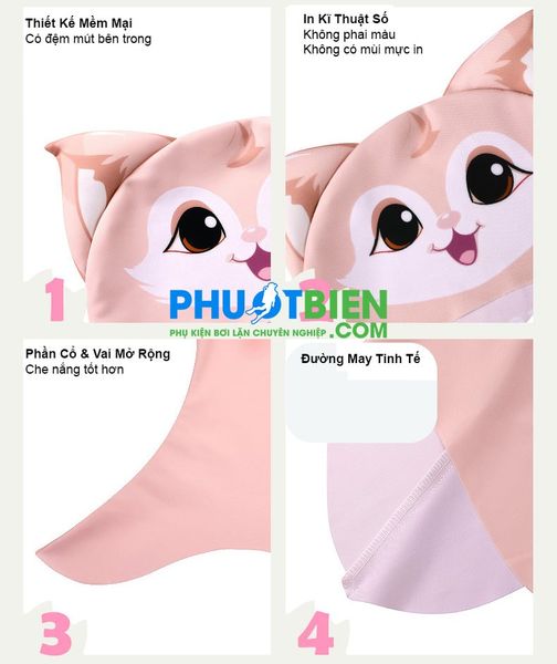 Mũ Nón Bơi Lặn Vải Hóa Trang Chống Nắng Toàn Phần