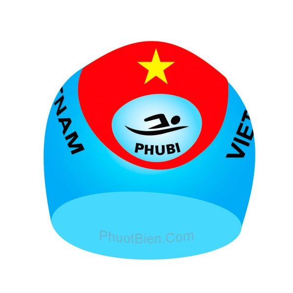 Mũ bơi cao cấp in cờ Việt Nam