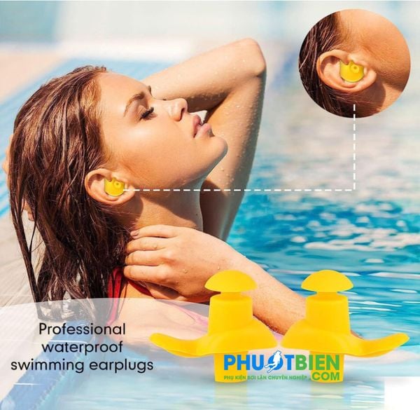 Nút bịt tai chống nước Swimming Professional Silicone Swim Earplugs