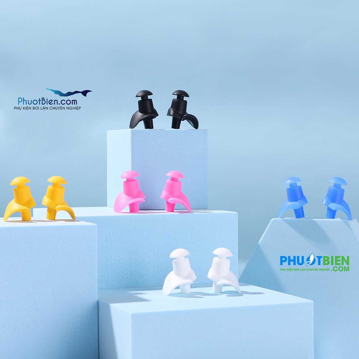 Nút Bịt Tai Chống Nước Silicone Xoắn Ốc Siêu Mềm Mại