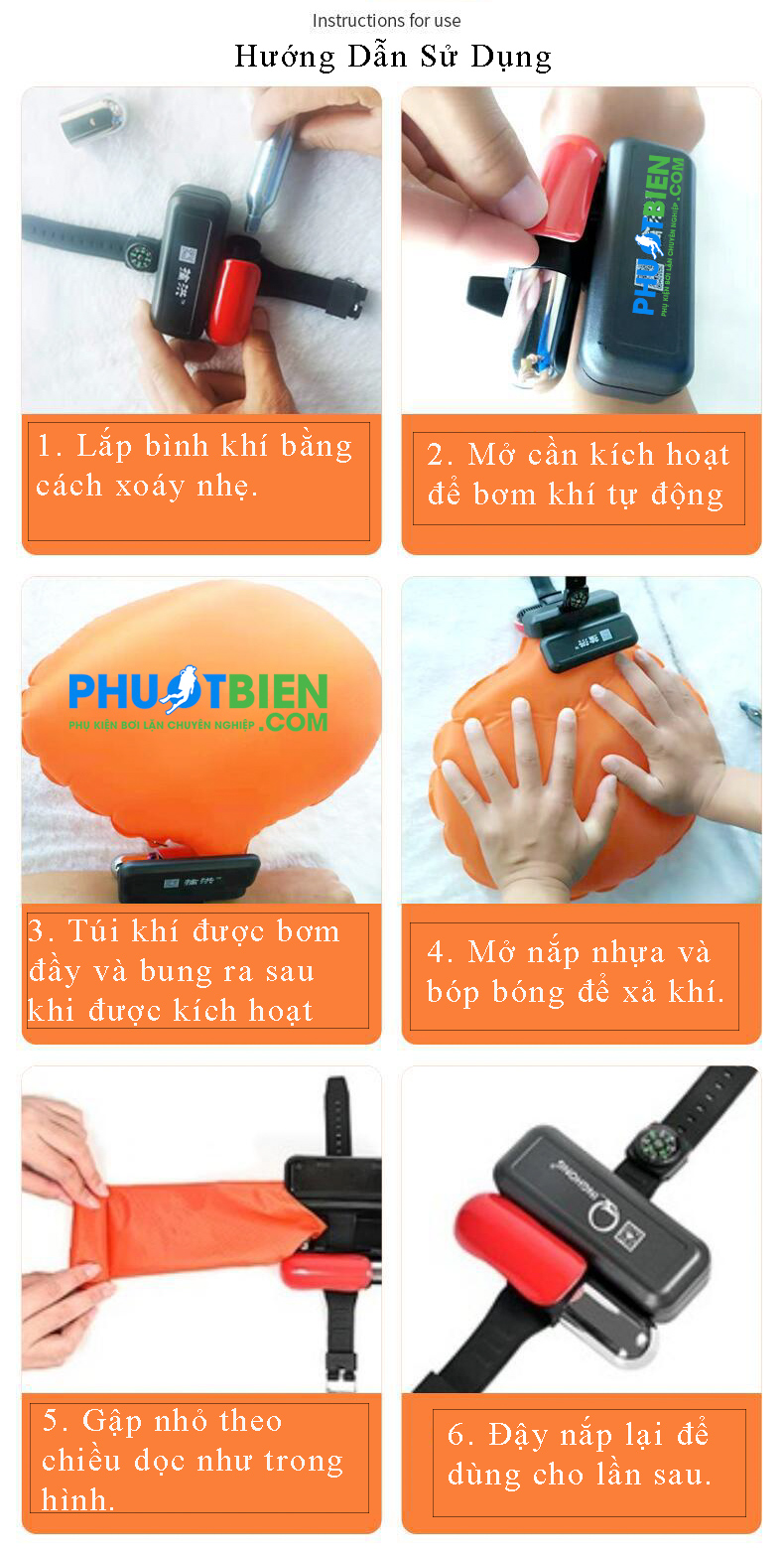 Phao Bơi Cứu Sinh Khẩn Cấp Đeo Cổ Tay Buoyancy Swimming Float