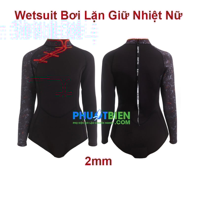 Wetsuit Bơi Lặn Giữ Nhiệt Sườn Xám