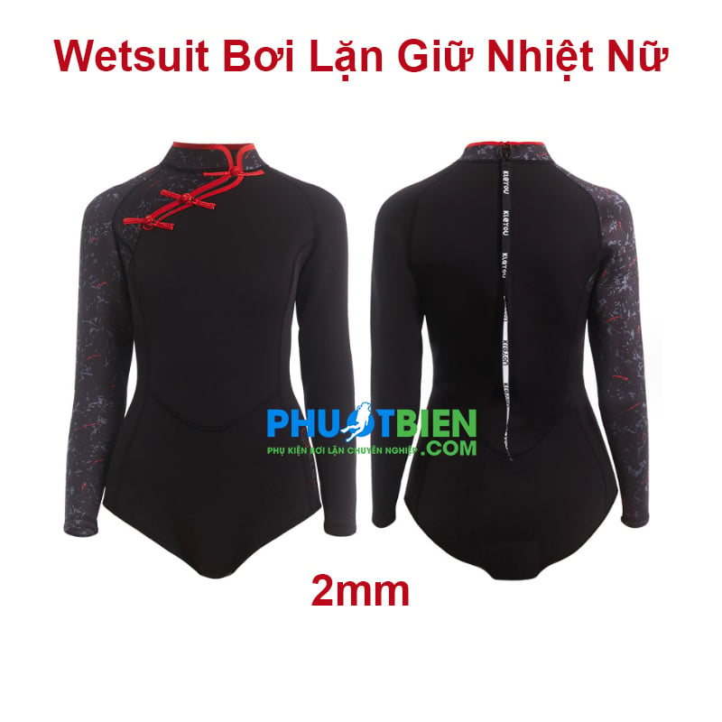 Wetsuit Bơi Lặn Giữ Nhiệt Sườn Xám