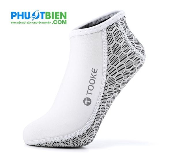 Tất vớ lặn biển ngắn cổ màu trắng diving sock