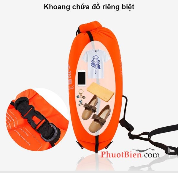 Túi đựng đồ bơi chống thấm nước kiêm phao bơi cứu sinh sông hồ biển MARJAQE 809