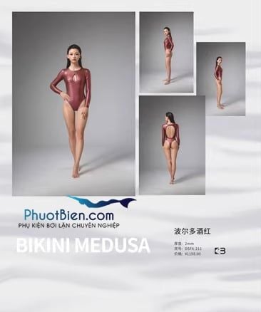 Đồ lặn nữ freedive bestdive medusa bikini wetsuit 2mm