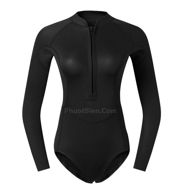Wetsuit Bikini Bơi Lặn Giữ Nhiệt Nữ 2mm màu đen