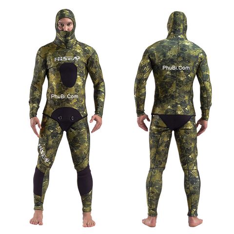  Đồ Lặn Wetsuit HISEA Ngụy Trang Bắn Cá Chuyên Nghiệp - AL017 - 3.5 mm 